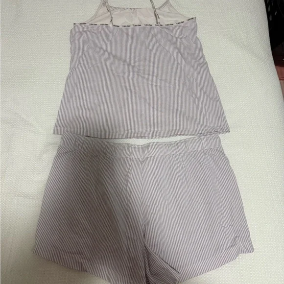 Calvin Klein Women's Lavender Striped Pajama Set - Picture 6 of 6